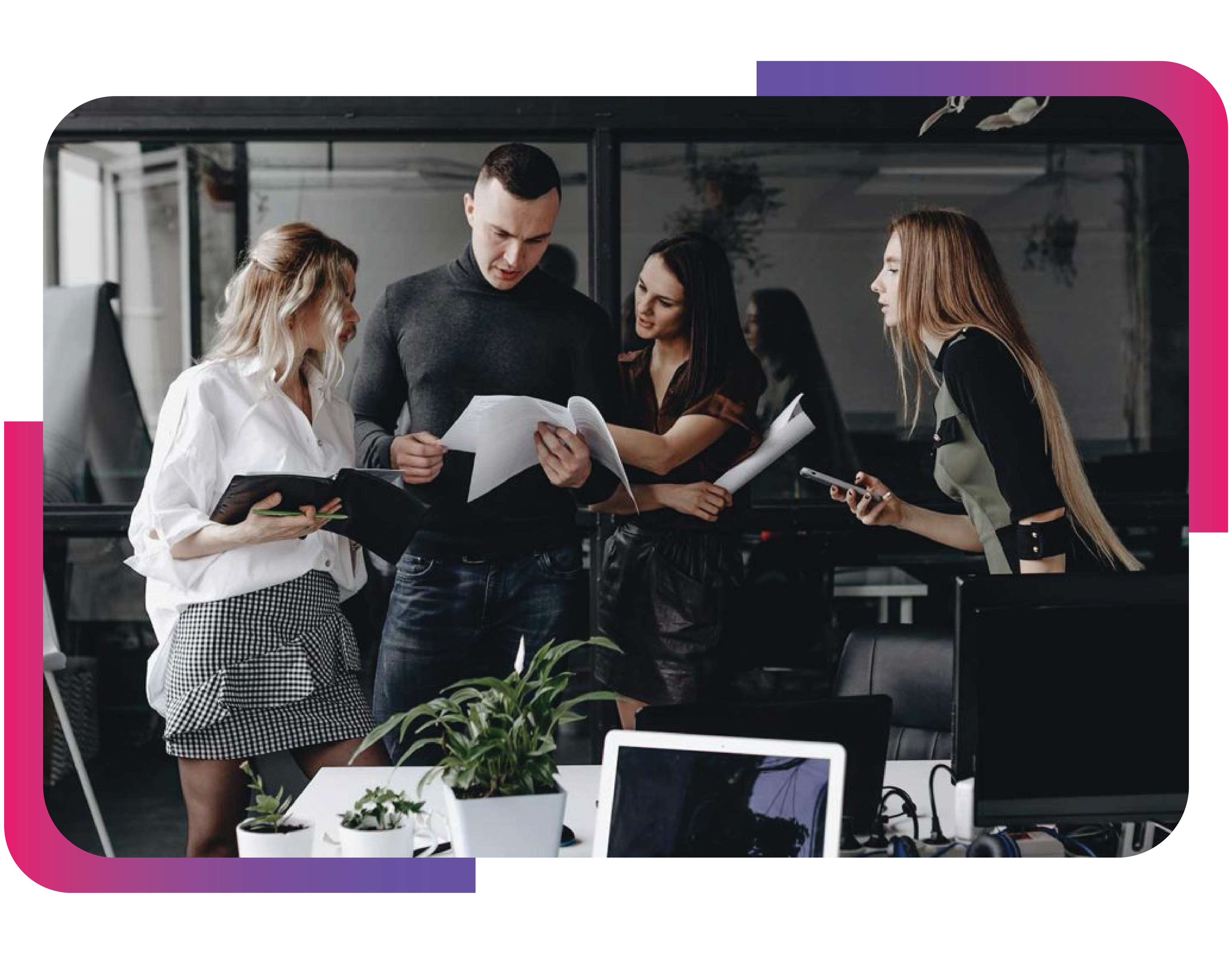 Digital marketing Team working